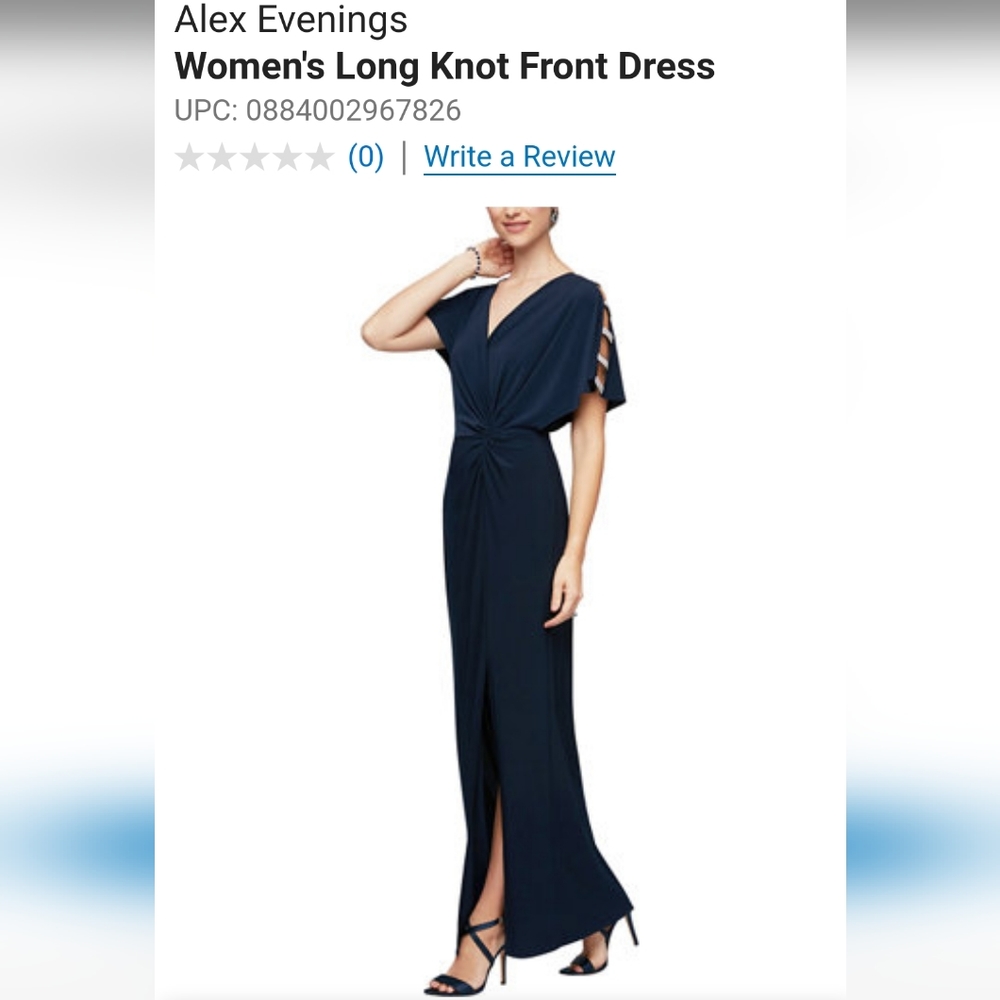 Alex Evenings sz 8 navy dress